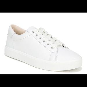 Sam Edelman white Ethyl Leather Lace-Up Sneakers